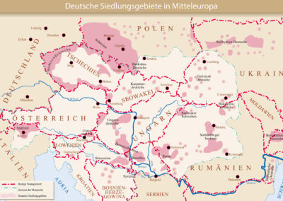 Deutsche Siedlungsgebiete in Mitteleuropa